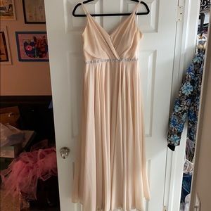 Blush pink bridesmaid dress